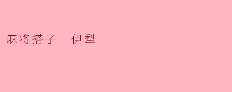 麻将搭子 伊犁